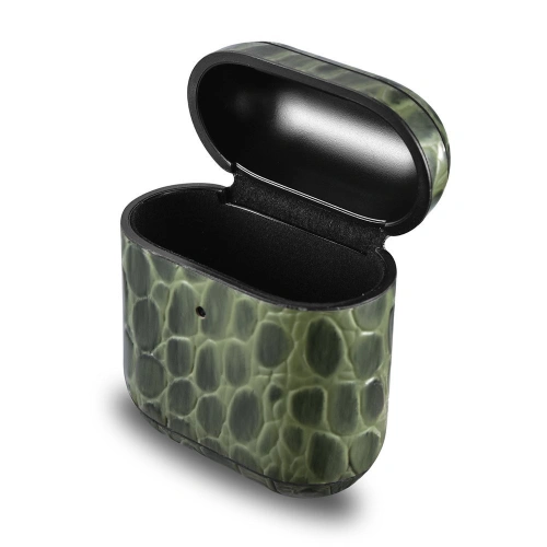 Kup Case iCarer Leder Krokodil Apple AirPods 2/1 grün - ICR271 - {ean13} - Sklep Home Screen