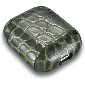 Kup Etui iCarer Leather Crocodile Apple AirPods 2/1 zielony - ICR271 - {ean13} - Sklep Home Screen