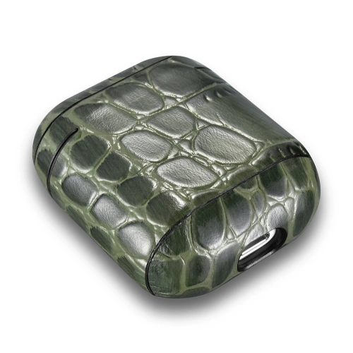Kup Case iCarer Leder Krokodil Apple AirPods 2/1 grün - ICR271 - {ean13} - Sklep Home Screen