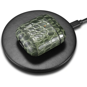 Kup Etui iCarer Leather Crocodile Apple AirPods 2/1 zielony - ICR271 - {ean13} - Sklep Home Screen