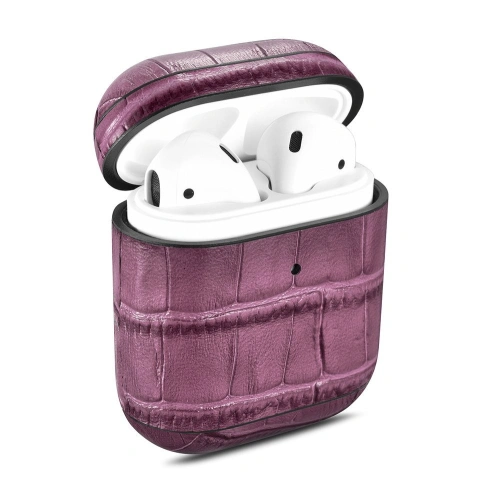 Kup Etui iCarer din piele bambus pentru Apple AirPods 2/1 violet - ICR272 - {ean13} - Sklep Home Screen