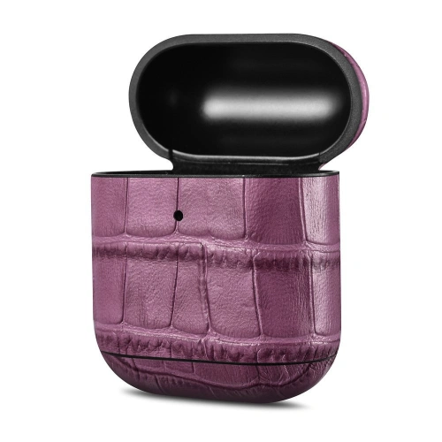 Kup Etui iCarer bőr bambusz Apple AirPods 2/1 lila - ICR272 - {ean13} - Sklep Home Screen