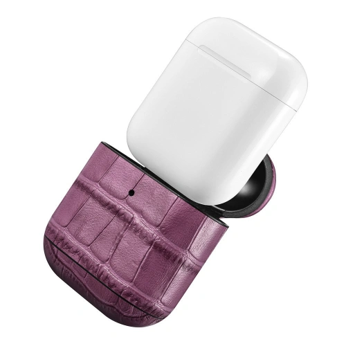 Kup Etui iCarer din piele bambus pentru Apple AirPods 2/1 violet - ICR272 - {ean13} - Sklep Home Screen