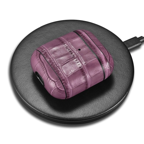 Kup Etui iCarer din piele bambus pentru Apple AirPods 2/1 violet - ICR272 - {ean13} - Sklep Home Screen