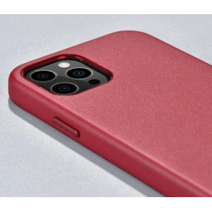 Buy iCarer Case Leather MagSafe Apple iPhone 12 mini red - ICR273 - {ean13} - Home Screen Store Europe