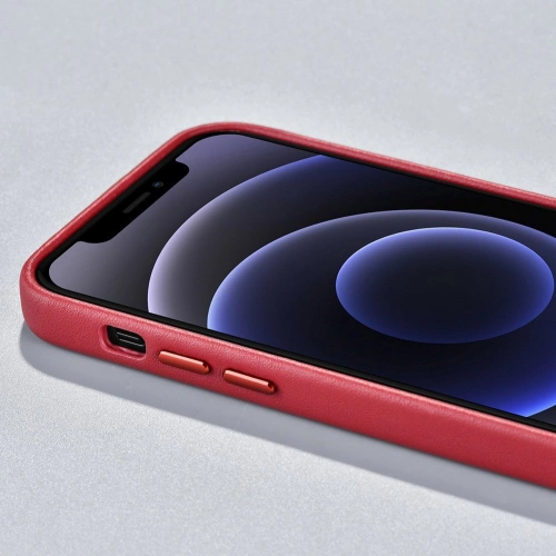 Kup Case iCarer Case Leder MagSafe Apple iPhone 12 mini rot - ICR273 - {ean13} - Sklep Home Screen