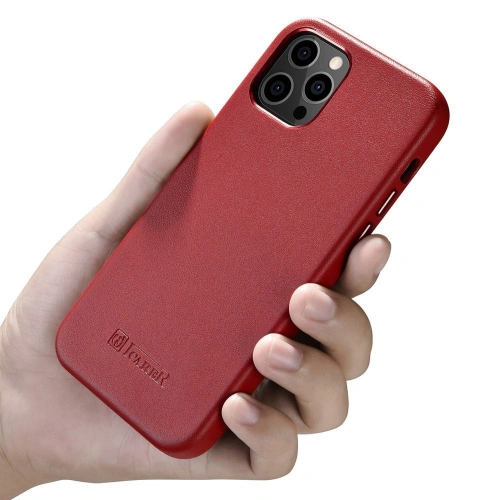 Kup Case iCarer Case Leder MagSafe Apple iPhone 12 mini rot - ICR273 - {ean13} - Sklep Home Screen