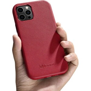 Buy iCarer Case Leather MagSafe Apple iPhone 12 mini red - ICR273 - {ean13} - Home Screen Store Europe