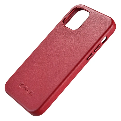 Buy iCarer Case Leather MagSafe Apple iPhone 12 Pro Max red - ICR274 - {ean13} - Home Screen Store Europe