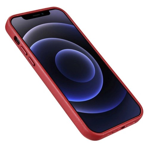 Kup Case iCarer Case Leder MagSafe Apple iPhone 12 Pro Max rot - ICR274 - {ean13} - Sklep Home Screen