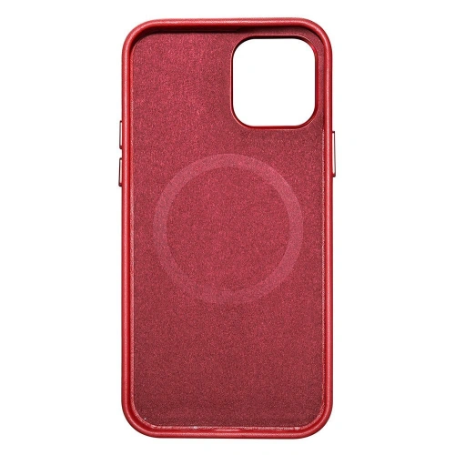 Buy iCarer Case Leather MagSafe Apple iPhone 12 Pro Max red - ICR274 - {ean13} - Home Screen Store Europe
