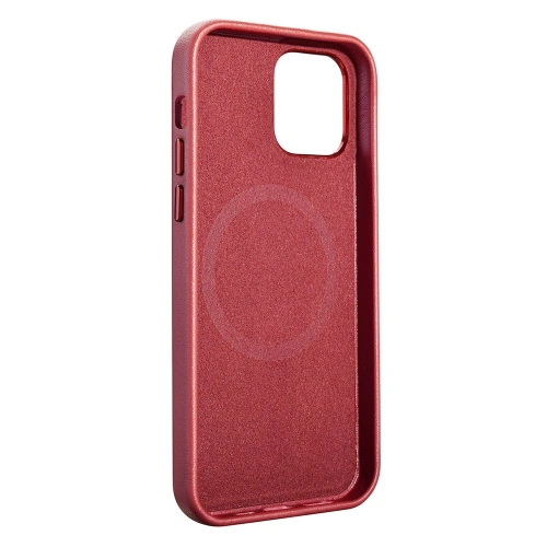 Buy iCarer Case Leather MagSafe Apple iPhone 12 Pro Max red - ICR274 - {ean13} - Home Screen Store Europe