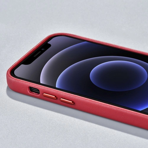 Kup Case iCarer Case Leder MagSafe Apple iPhone 12 Pro Max rot - ICR274 - {ean13} - Sklep Home Screen