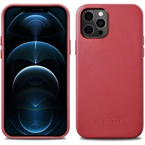 Kup Etui iCarer Case Leather MagSafe Apple iPhone 12/12 Pro czerwony - ICR275 - {ean13} - Sklep Home Screen