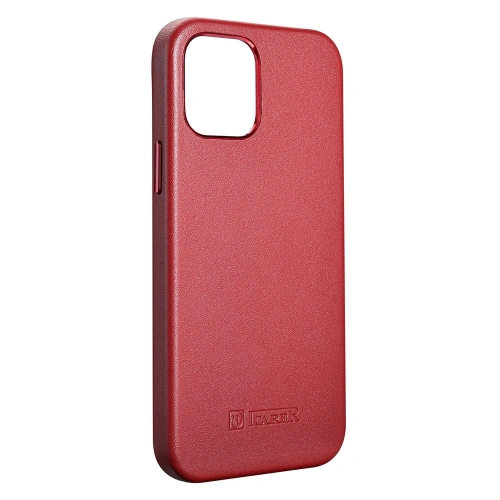 Kup Etui iCarer Case Bőr MagSafe Apple iPhone 12/12 Pro piros - ICR275 - {ean13} - Sklep Home Screen