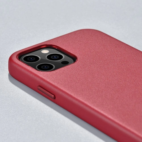 Kup Etui iCarer Case Bőr MagSafe Apple iPhone 12/12 Pro piros - ICR275 - {ean13} - Sklep Home Screen