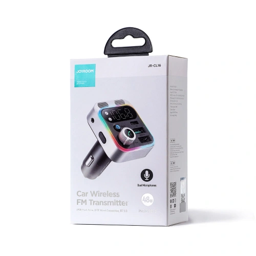 Buy Joyroom FM transmitter/car charger 48W PPS/PD/QC3.0 black (JR-CL16) - JYR566 - {ean13} - Home Screen Store Europe