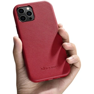 Kup Etui iCarer Case Leather MagSafe Apple iPhone 12/12 Pro červená - ICR275 - {ean13} - Sklep Home Screen