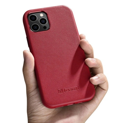 Kup Case iCarer Case Leder MagSafe Apple iPhone 12/12 Pro rot - ICR275 - {ean13} - Sklep Home Screen