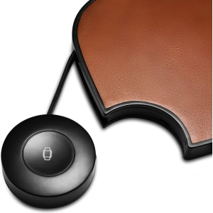 Kup Bezdrátová nabíječka iCarer Leather 2w1 Qi 10W pro telefon a Apple Watch hnědá - ICR276 - {ean13} - Sklep Home Screen