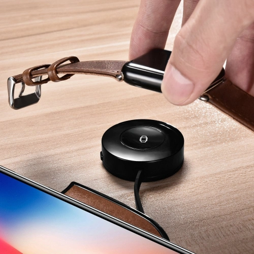 Kup Vezeték nélküli töltő iCarer bőr 2w1 Qi 10W telefonhoz és Apple Watch-hoz barna színben - ICR276 - {ean13} - Sklep Home Screen