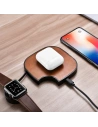 Kup Ładowarka bezprzewodowa iCarer Leather 2w1 Qi 10W do telefonu i Apple Watch brązowy - ICR276 - {ean13} - Sklep Home Screen