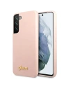 Etui Guess GUHCS23MLSLMGPP Samsung Galaxy S23+ Plus rózsaszín/pink kemény tok Szilikon Írásos Fém Logó