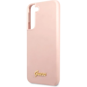 Etui Guess GUHCS23MLSLMGPP Samsung Galaxy S23+ Plus różowy/pink hardcase Silicone Script Metal Logo