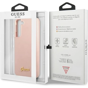Etui Guess GUHCS23MLSLMGPP Samsung Galaxy S23+ Plus różowy/pink hardcase Silicone Script Metal Logo