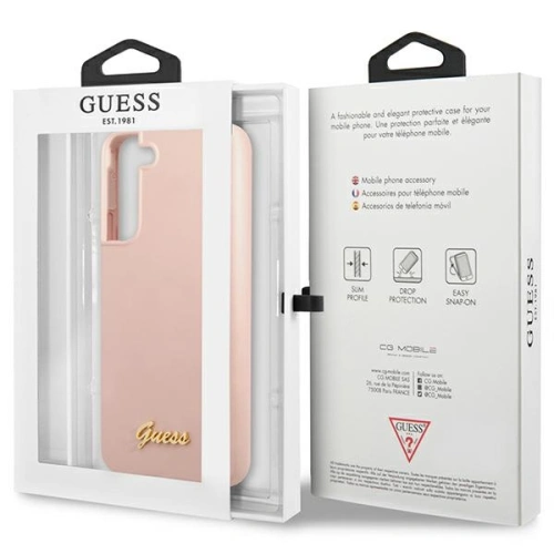 Kup Etui Guess GUHCS23MLSLMGPP Samsung Galaxy S23+ Plus růžový/pink hardcase Silicone Script Metal Logo - GUE2377 - {ean13} - Sklep Home Screen
