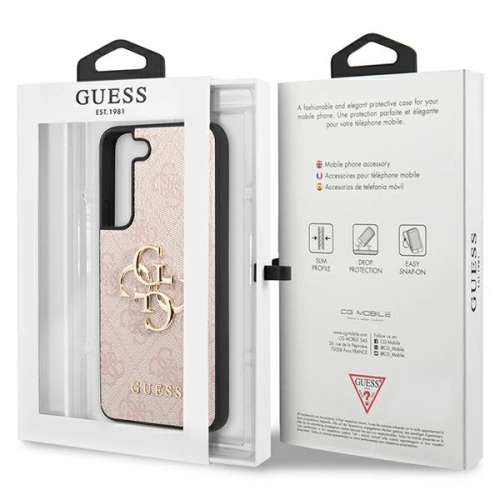 Kup Etui Guess GUHCS23S4GMGPI Samsung Galaxy S23 różowy/pink hardcase 4G Big Metal Logo - GUE2380 - {ean13} - Sklep Home Screen
