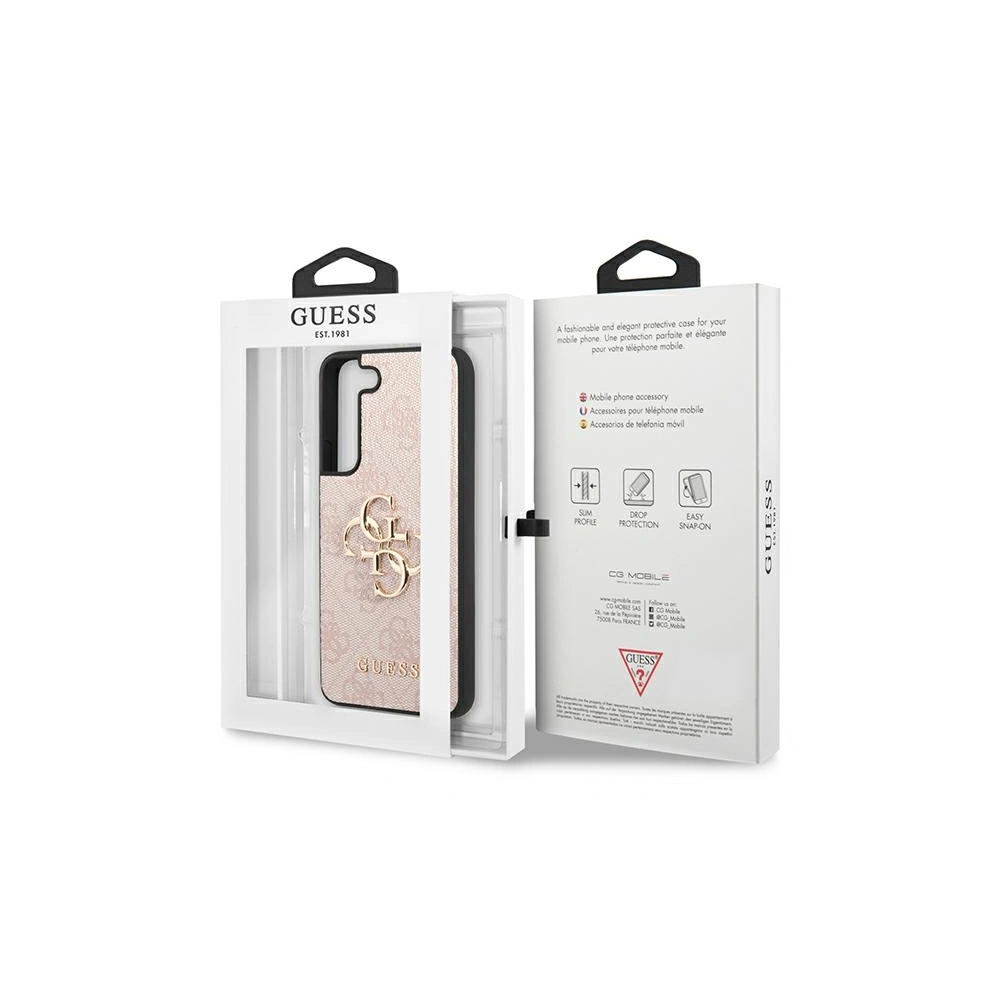 Etui Guess GUHCS23S4GMGPI Samsung Galaxy S23 różowy/pink hardcase 4G Big Metal Logo