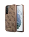 Etui Guess GUHCS23SG4GFBR Samsung Galaxy S23 brązowy/brown hard case 4G Metal Gold Logo