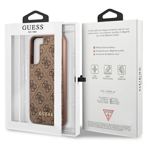 Kup Etui Guess GUHCS23SG4GFBR Samsung Galaxy S23 brązowy/brown hard case 4G Metal Gold Logo - GUE2381 - {ean13} - Sklep Home Screen