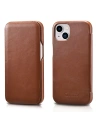 iCarer Curved Edge Vintage Folio Apple iPhone 13 brown