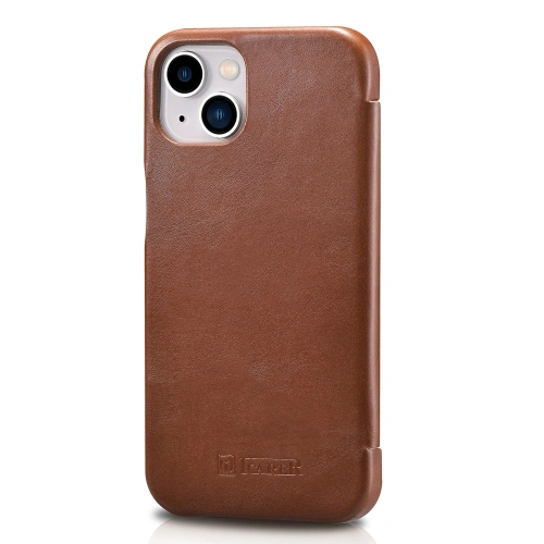 Kup Etui iCarer Curved Edge Vintage Folio Apple iPhone 13 brązowy - ICR284 - {ean13} - Sklep Home Screen