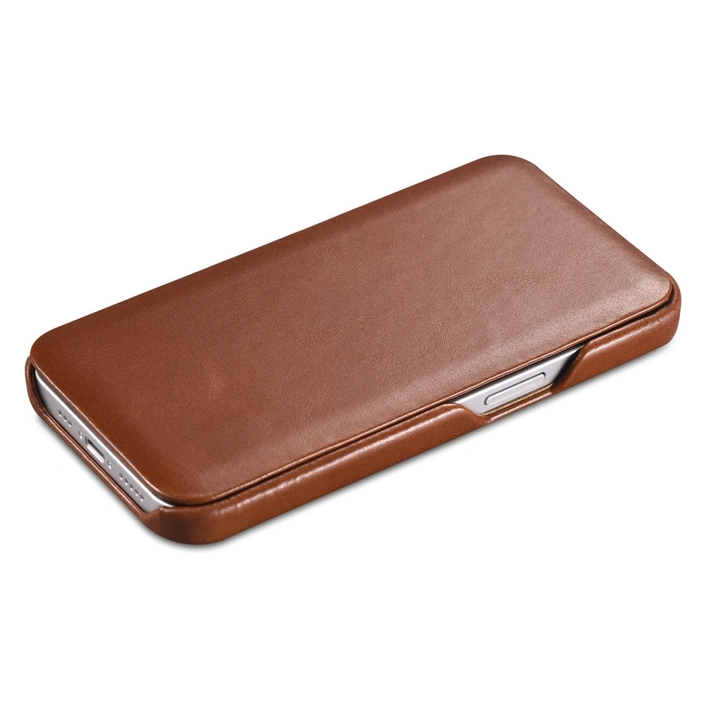 Etui iCarer Curved Edge Vintage Folio Apple iPhone 13 brązowy