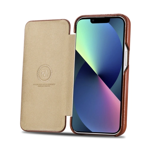 Kup Etui iCarer Curved Edge Vintage Folio Apple iPhone 13 brązowy - ICR284 - {ean13} - Sklep Home Screen