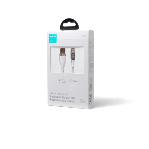 Kup Cablu Joyroom Smart Power-Off USB-A/Lightning 2.4A 1.2m alb (S-UL012A3) - JYR571 - {ean13} - Sklep Home Screen