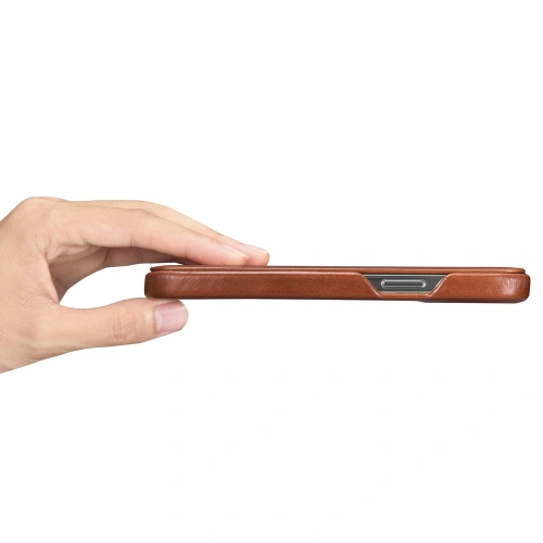 Kup Etui iCarer Curved Edge Vintage Folio Apple iPhone 13 brązowy - ICR284 - {ean13} - Sklep Home Screen