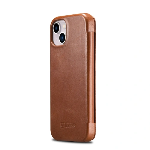 Kup Etui iCarer Curved Edge Vintage Folio Apple iPhone 13 brązowy - ICR284 - {ean13} - Sklep Home Screen