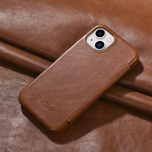 Kup Etui iCarer Curved Edge Vintage Folio Apple iPhone 13 brązowy - ICR284 - {ean13} - Sklep Home Screen
