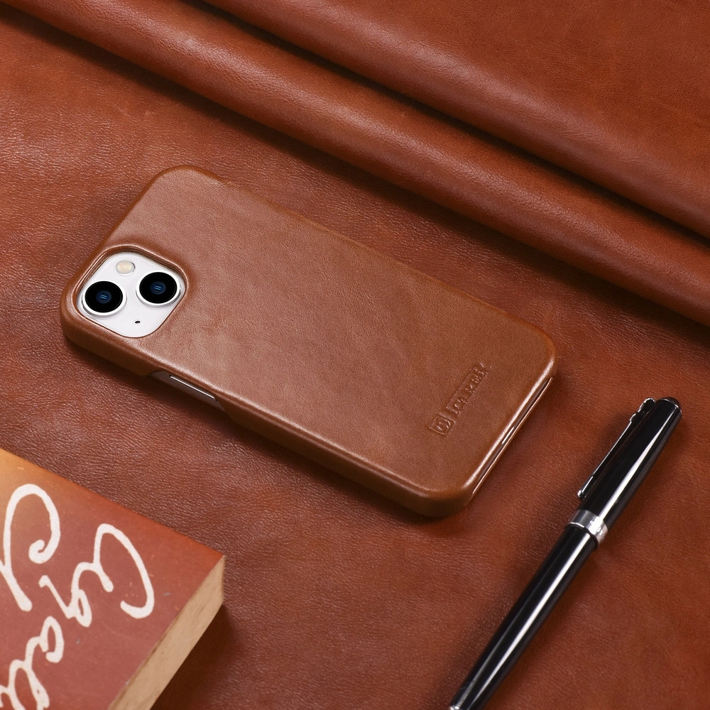 Etui iCarer Curved Edge Vintage Folio Apple iPhone 13 brązowy
