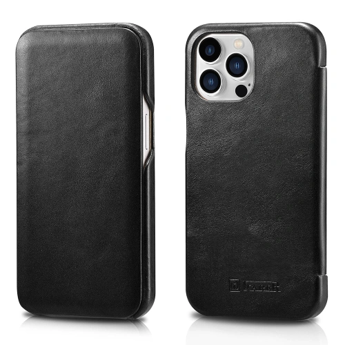 Kup Case iCarer Curved Edge Vintage Folio Apple iPhone 13 Pro schwarz - ICR285 - {ean13} - Sklep Home Screen