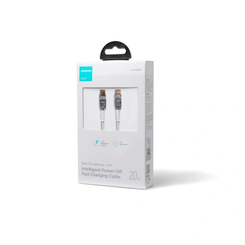 Kup Cablu Joyroom Smart Power-Off USB-C/Lightning 20W 1.2m alb (S-CL020A3) - JYR573 - {ean13} - Sklep Home Screen