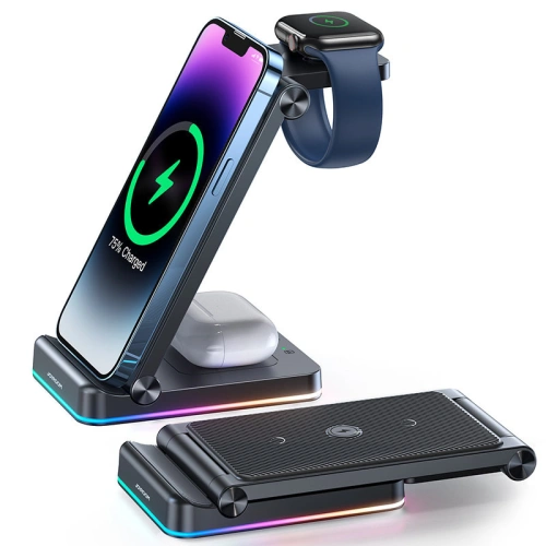 Kup Vezeték nélküli töltő Joyroom 3w1 iPhone-hoz, Watch-hoz, AirPods-hoz 15W fekete (JR-WQN01) - JYR574 - {ean13} - Sklep Home Screen