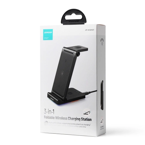 Kup Încărcător wireless Joyroom 3în1 pentru iPhone, Watch, AirPods 15W negru (JR-WQN01) - JYR574 - {ean13} - Sklep Home Screen