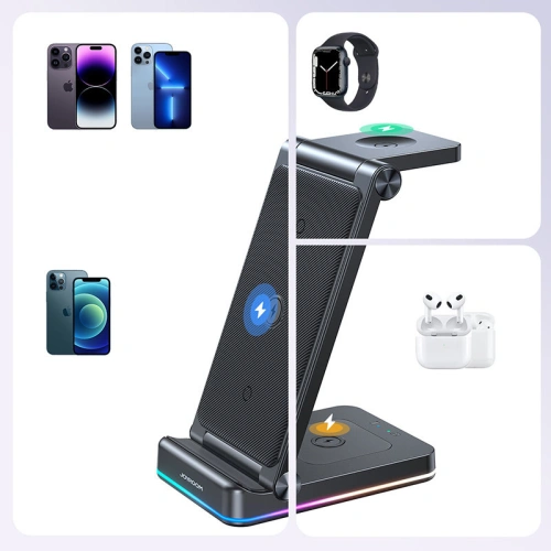 Kup Vezeték nélküli töltő Joyroom 3w1 iPhone-hoz, Watch-hoz, AirPods-hoz 15W fekete (JR-WQN01) - JYR574 - {ean13} - Sklep Home Screen