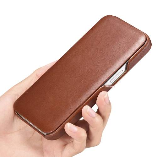 Kup Etui iCarer Curved Edge Vintage Folio Apple iPhone 13 Pro brązowy - ICR286 - {ean13} - Sklep Home Screen