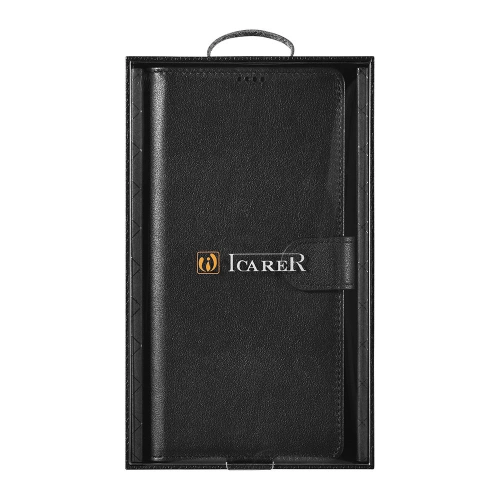 Kup Husă iCarer Haitang Leather Wallet Samsung Galaxy S22+ Plus negru - ICR290 - {ean13} - Sklep Home Screen